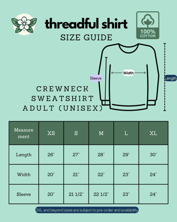 Size Guide - Sweatshirt